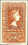 Spain 1950 Spanish Stamp Centenary 2,50 PTA Marrón y Amarillo Edifil 1080
